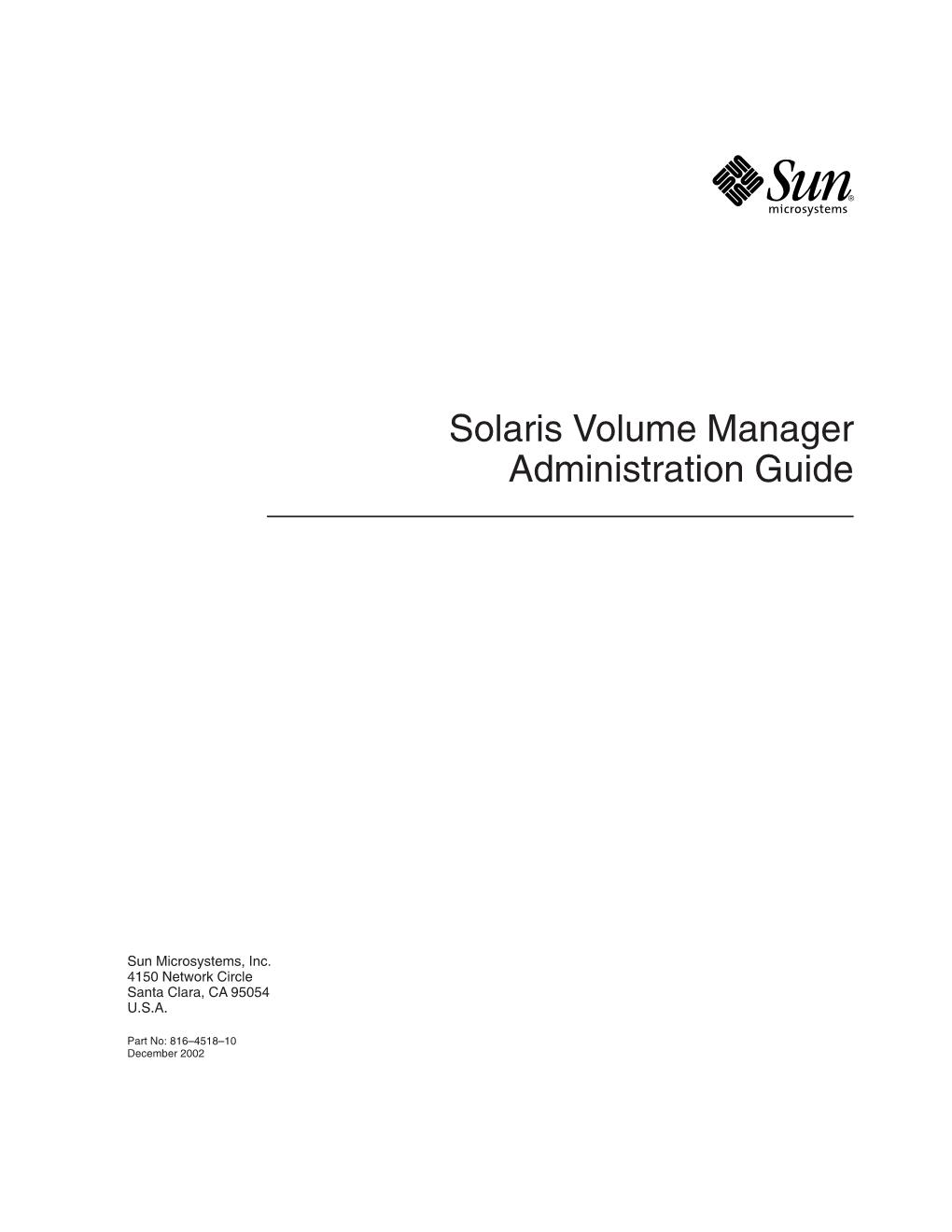 Solaris Volume Manager Administration Guide