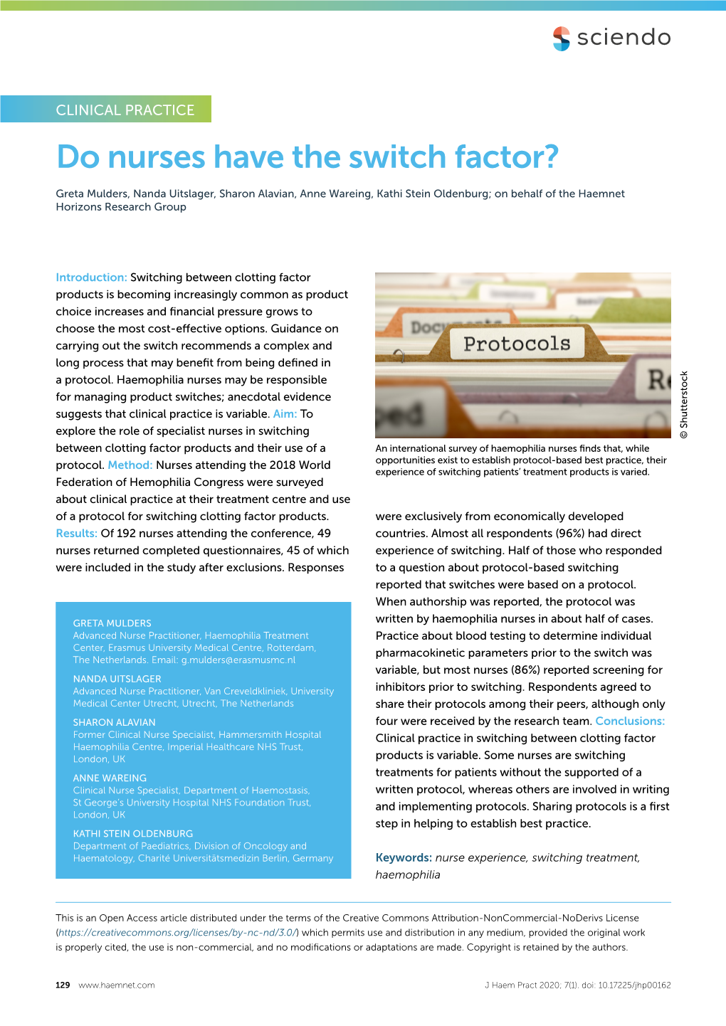 Do Nurses Have the Switch Factor?