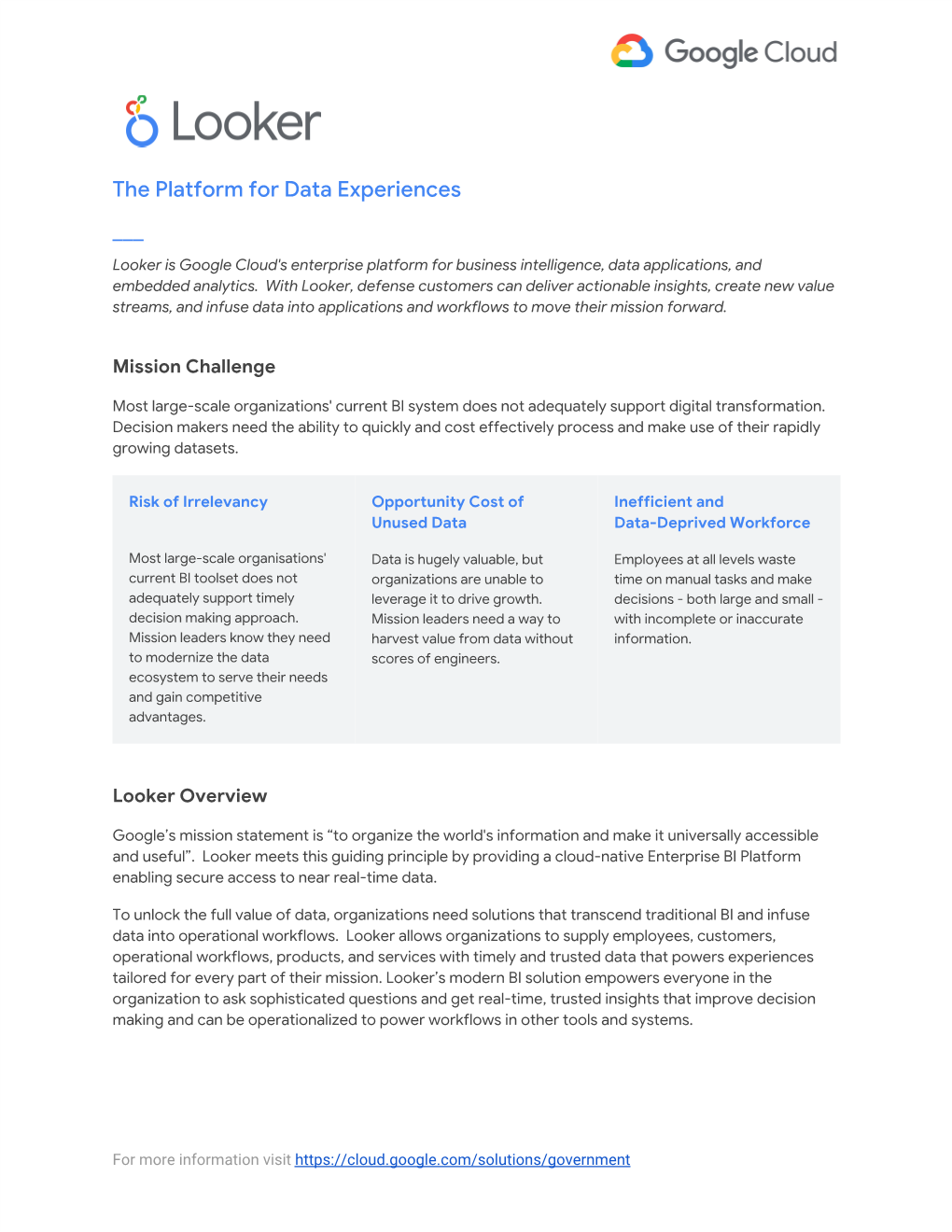 The Platform for Data Experiences ___