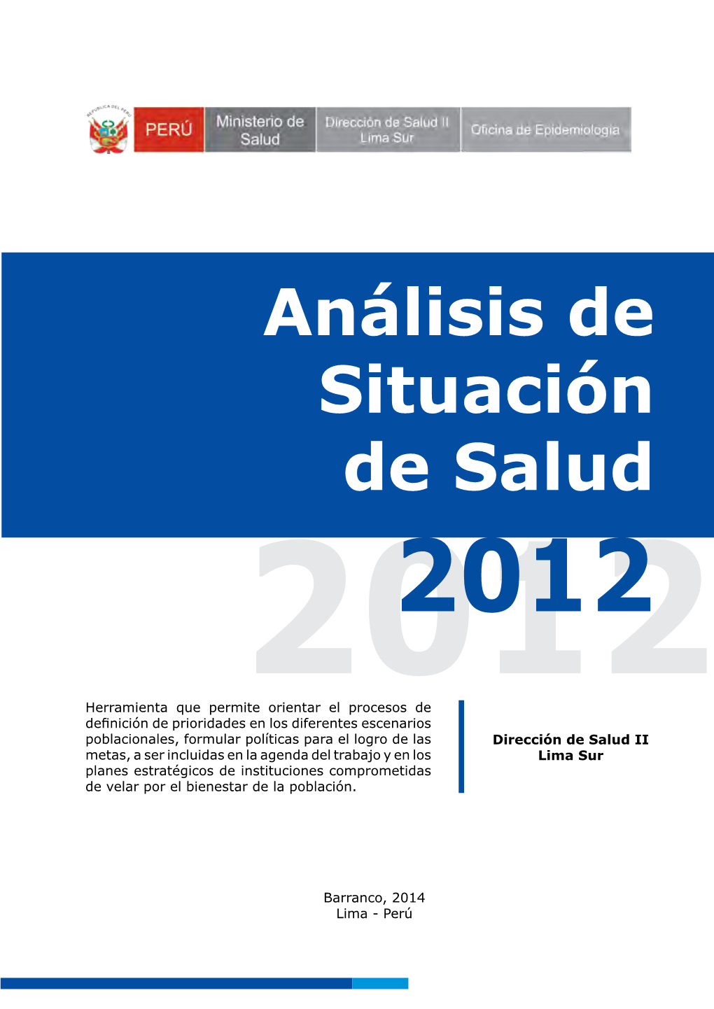 Análisis De Situación De Salud 2012