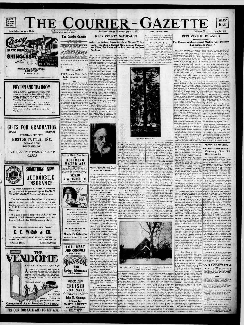 Courier Gazette : June 11, 1925