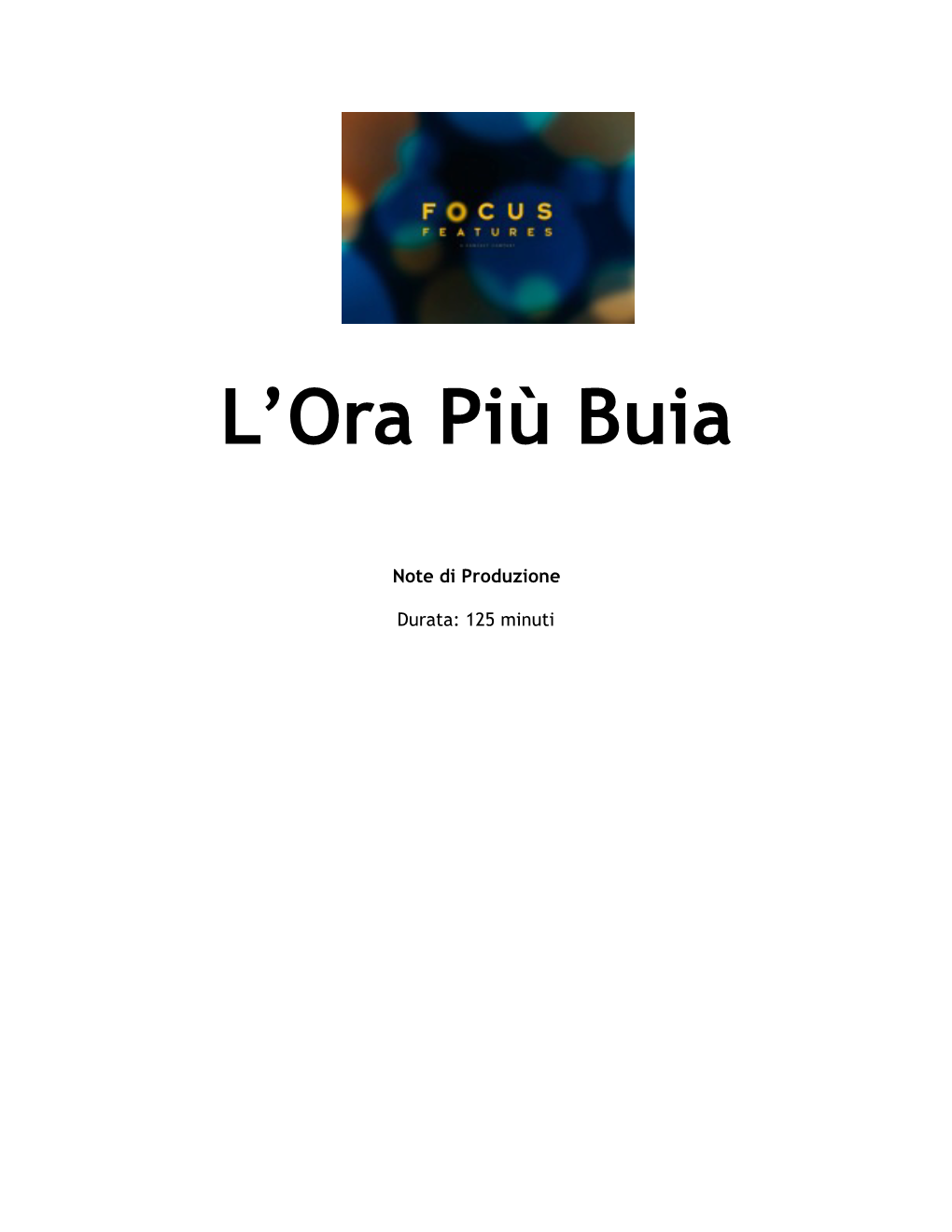 L'ora Più Buia