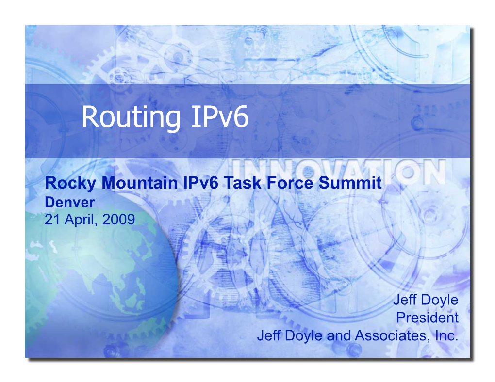 Ipv6 Routing