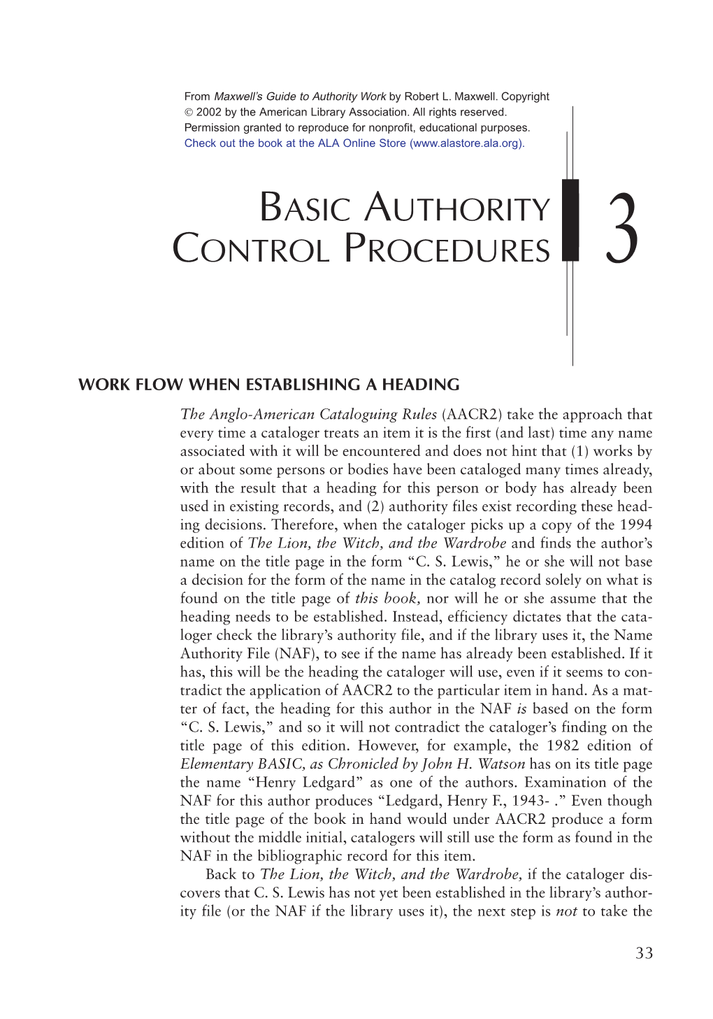 Basic Authority Control Procedures 3