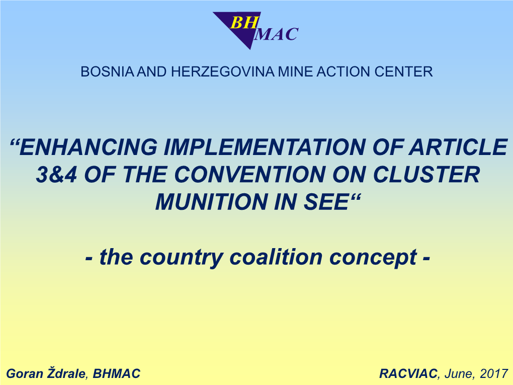Bosnia & Herzegovina's Presentation