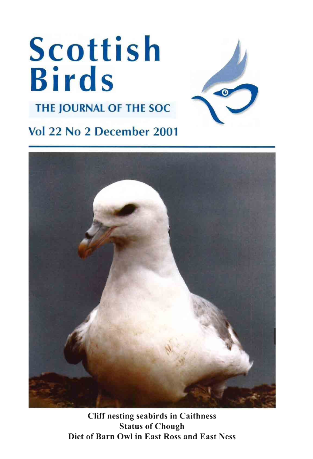 Scottish Birds the JOURNAL of the SOC