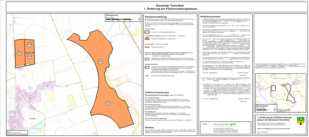 Gemeinde Traventhal 1. Änderung Des Flächennutzungsplanes