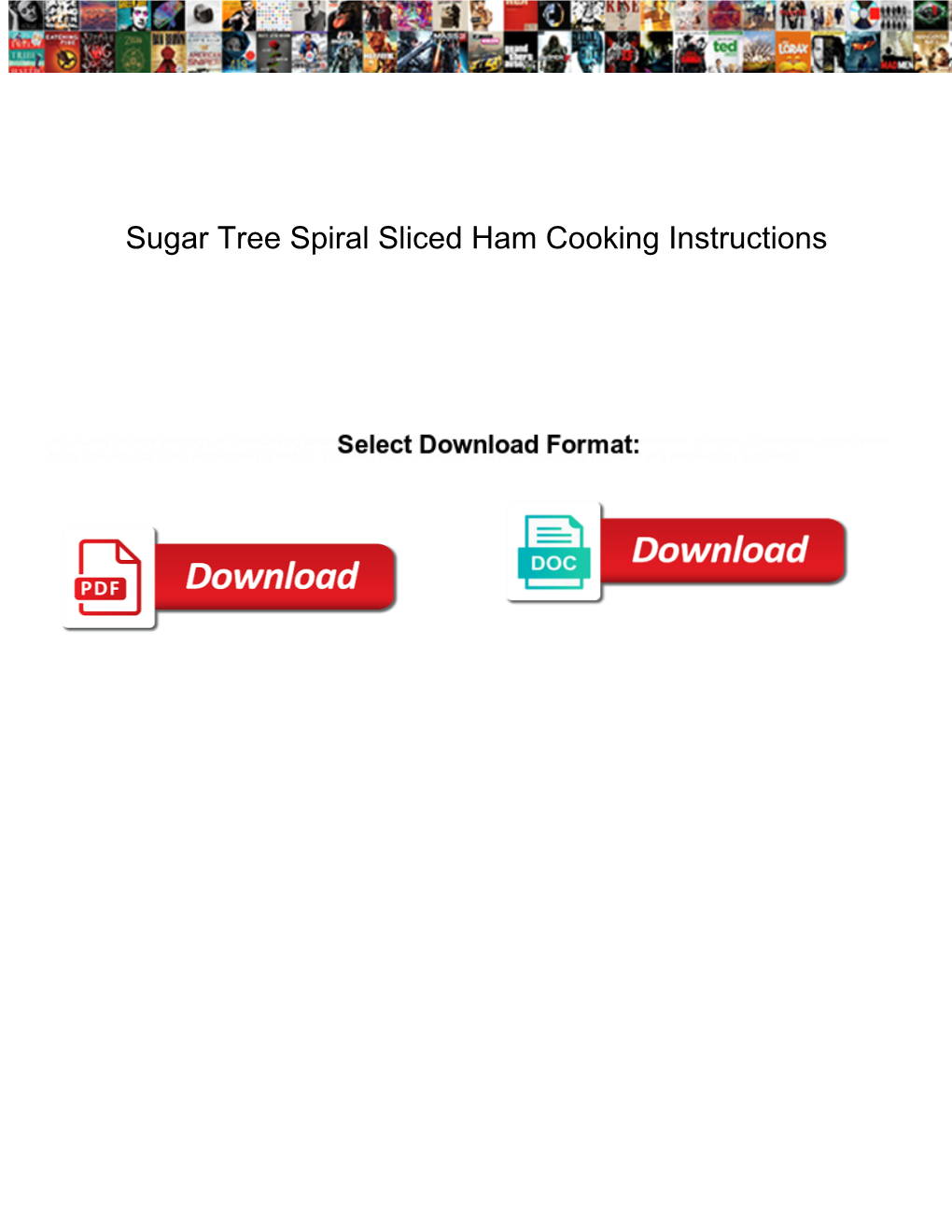 Sugar Tree Spiral Sliced Ham Cooking Instructions