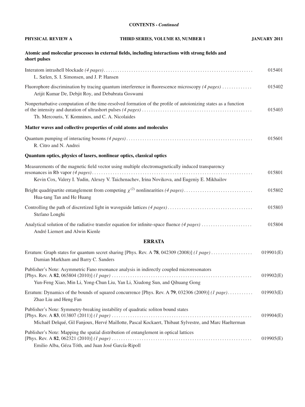 Table of Contents (Print, Part 1)