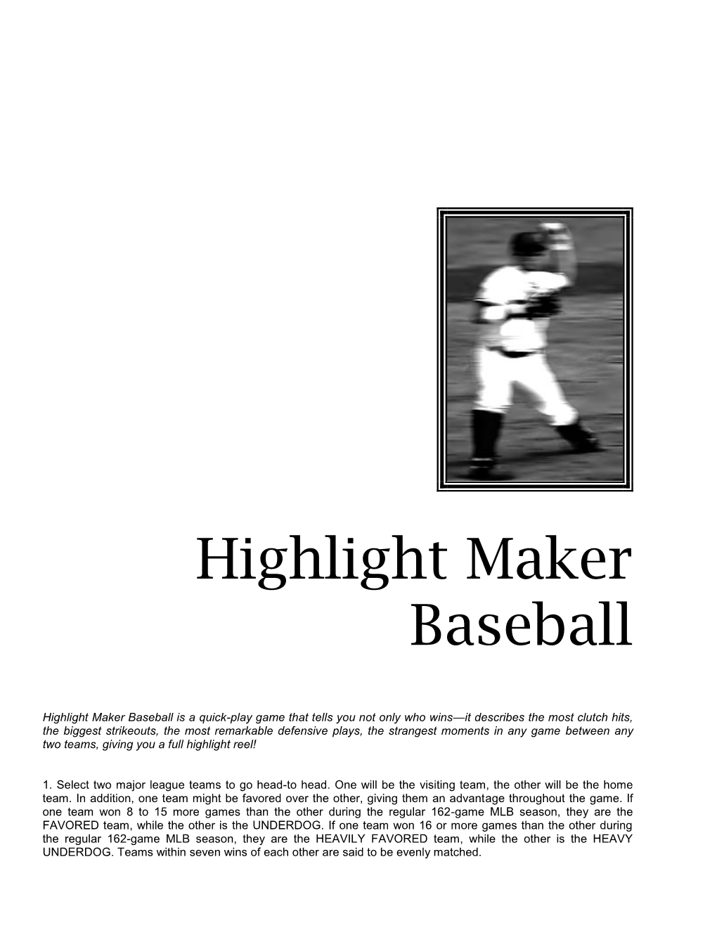 Highlight Maker Baseball