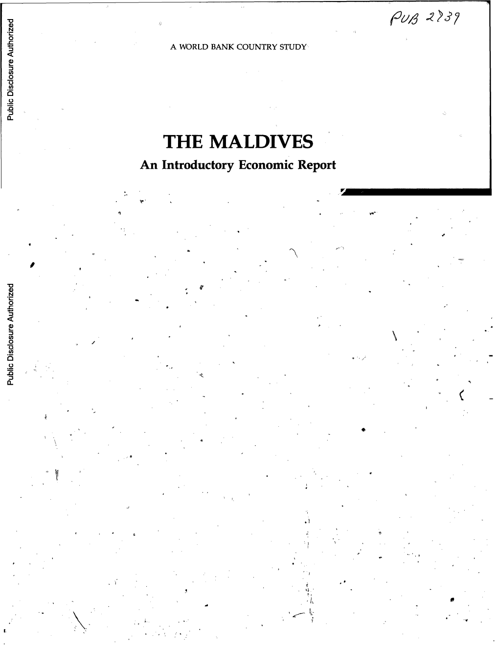 MALDIVES an Introductory Economic Report