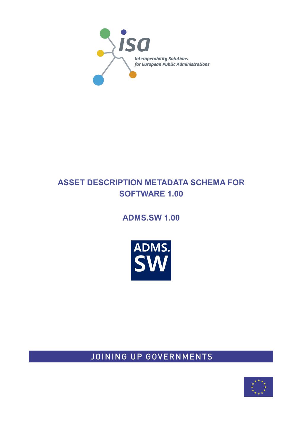 Asset Description Metadata Schema for Software 1.00 Adms.Sw 1.00