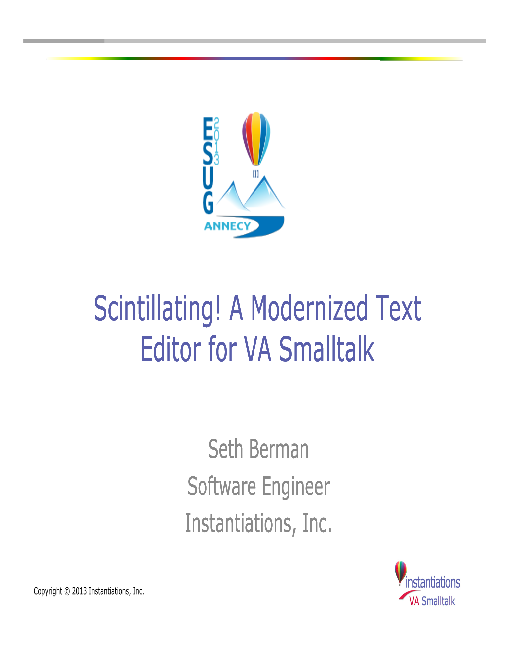 A Modernized Text Editor for VA Smalltalk Scintillating!
