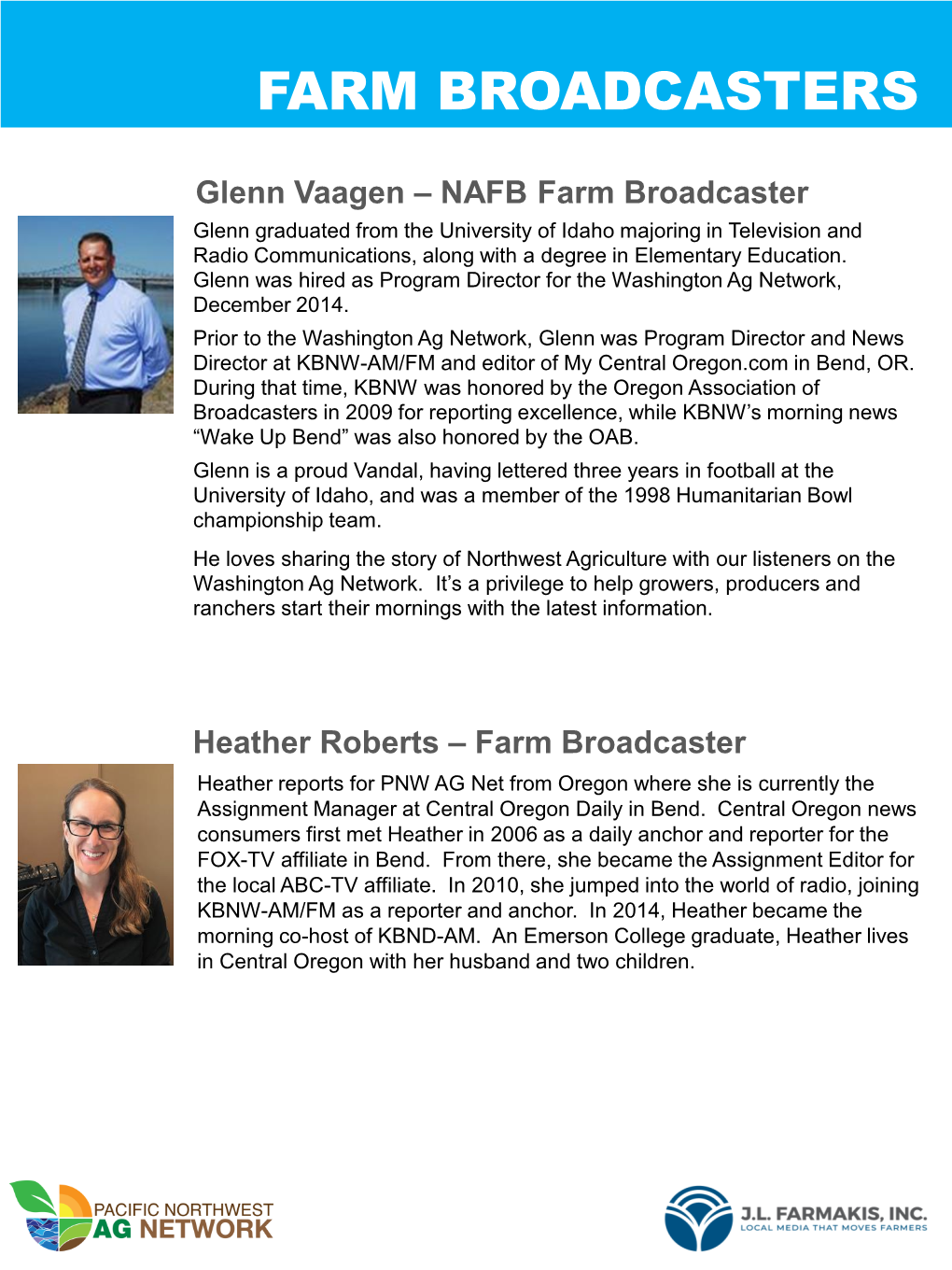 Pacific Northwest Ag Network Broadcaster