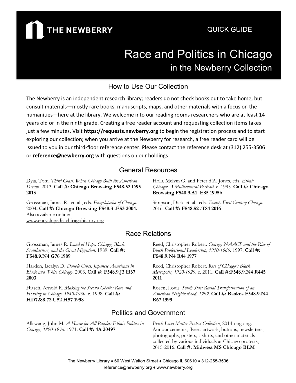 Race and Politics in Chicago