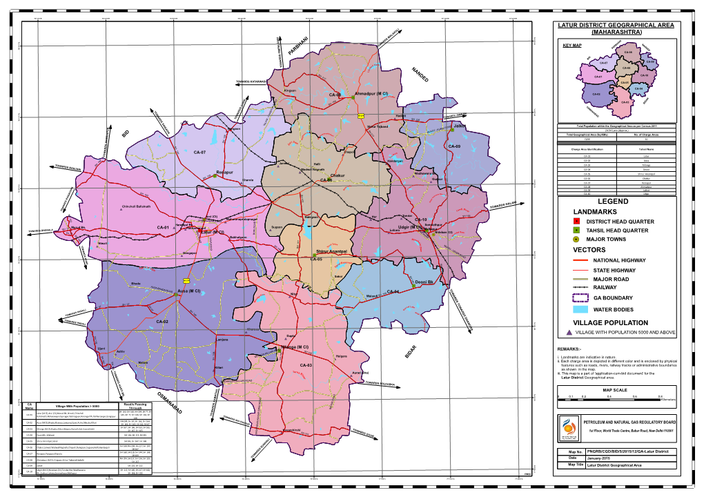 Latur District Geographical Area (Maharashtra)