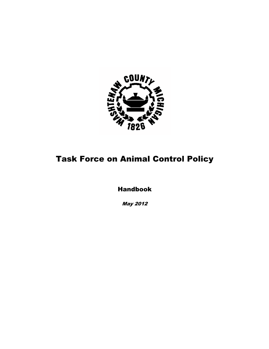 Task Force on Animal Control Policy