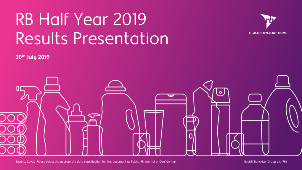 RB Half Year 2019 Results Presentation