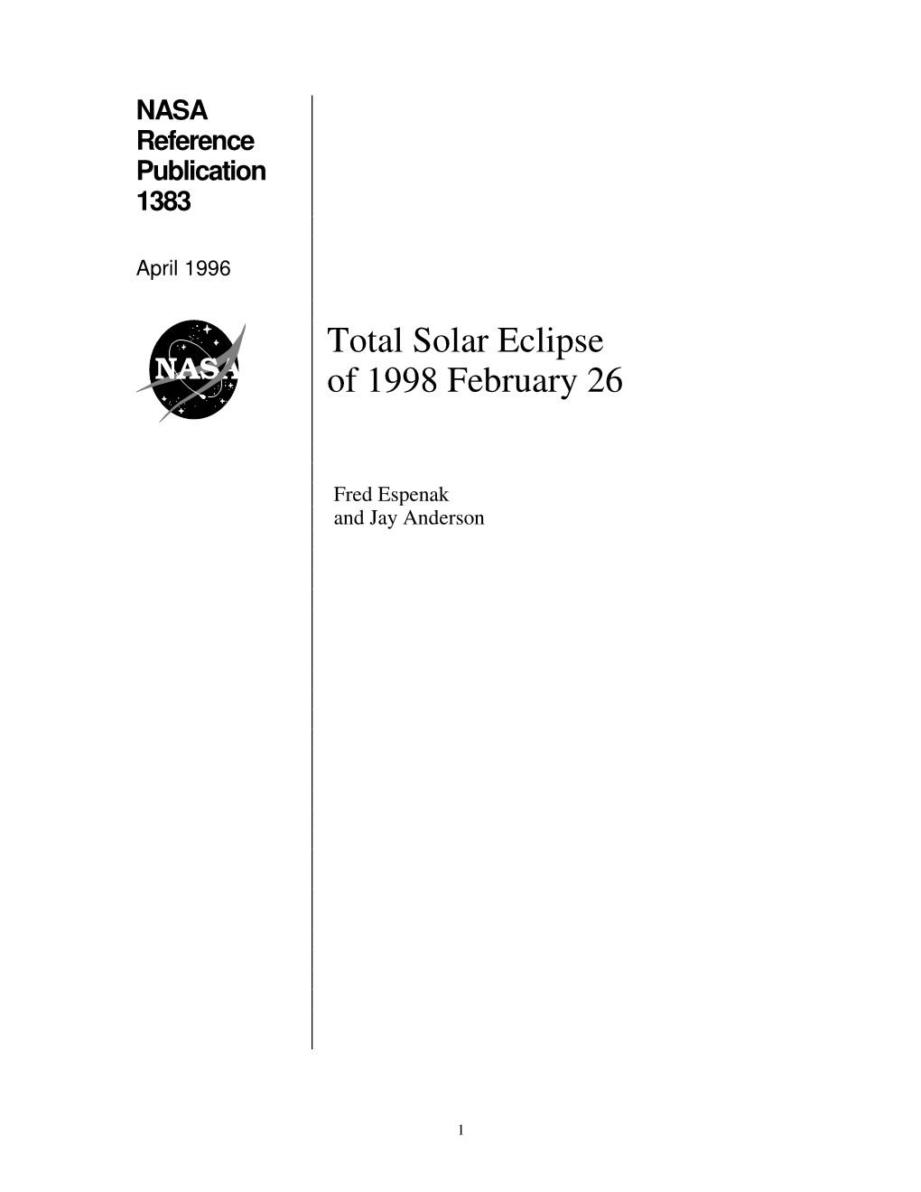 Total Solar Eclipse of 1998 February 26