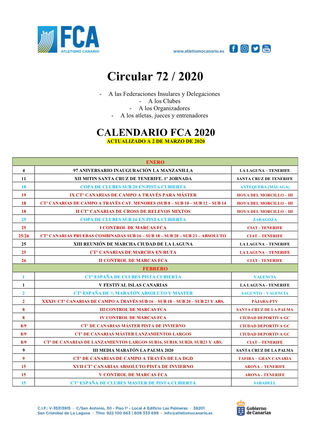 Circular 72 / 2020