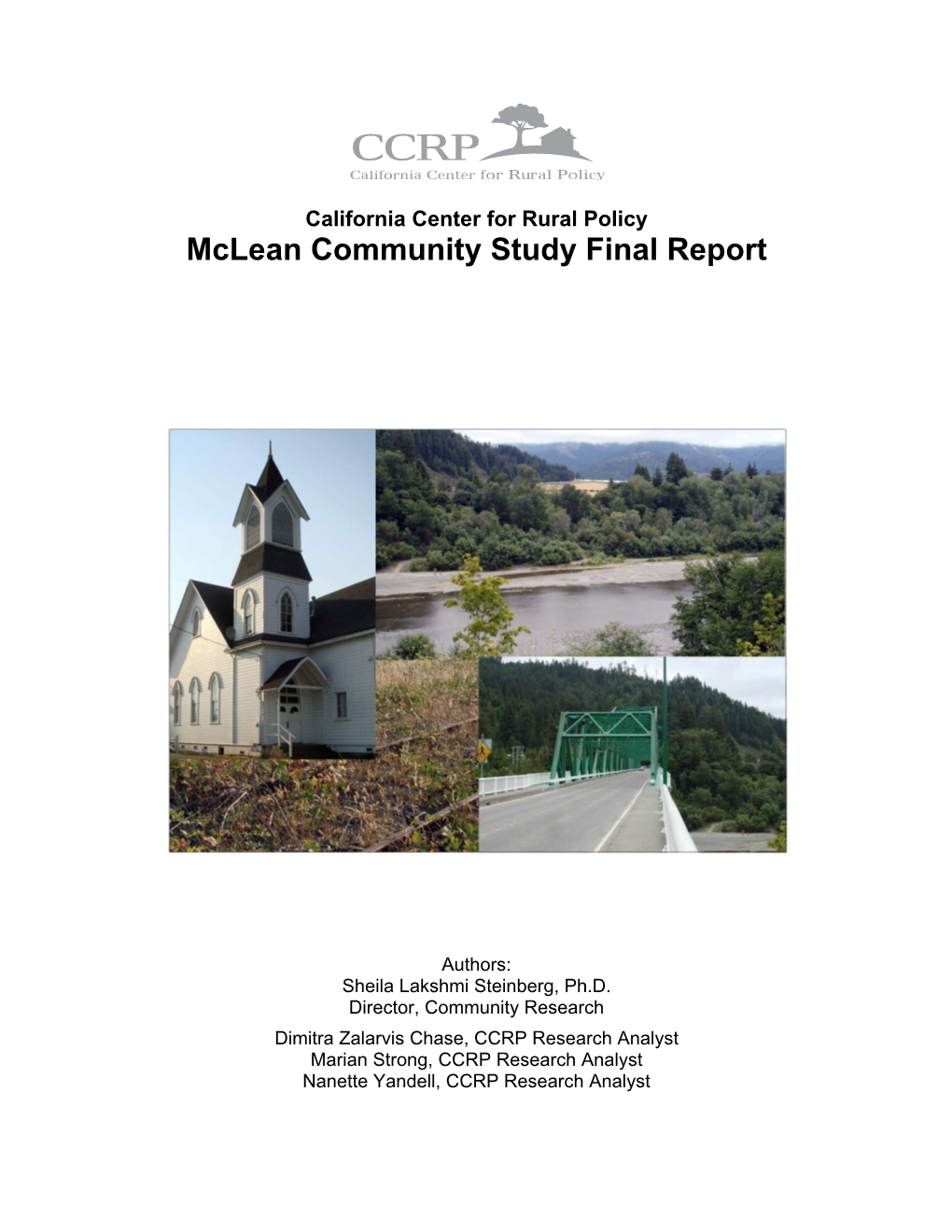 Mclean Community Study Final Report