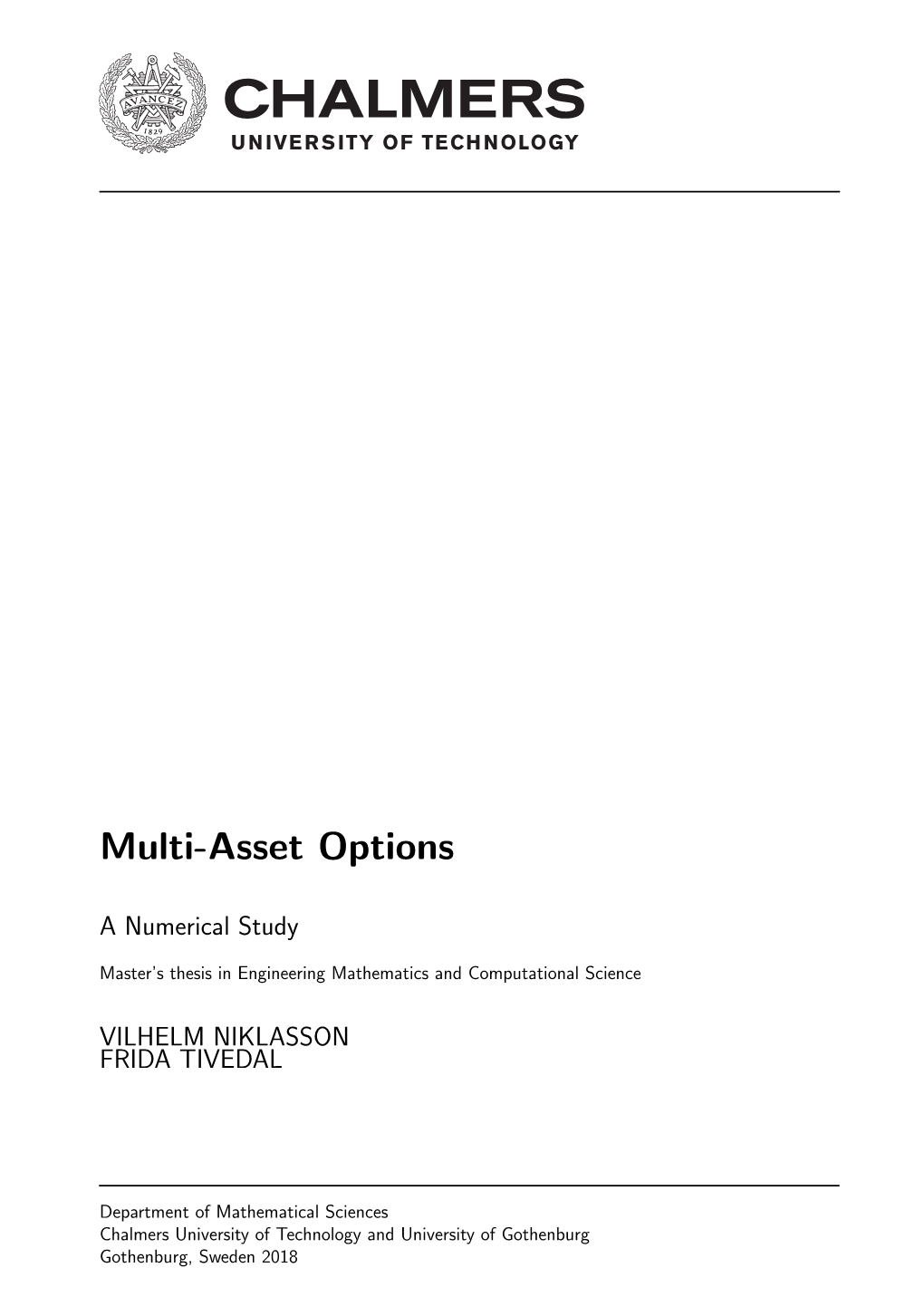 Multi-Asset Options