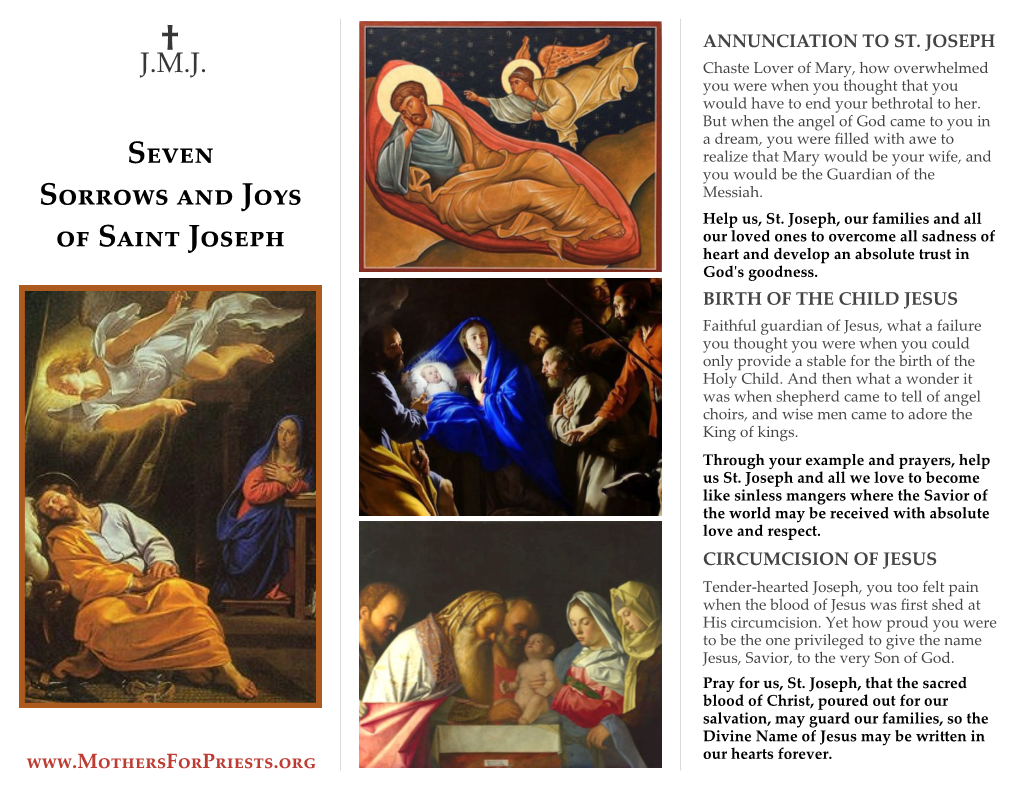 Seven Sorrows and Joys of Saint Joseph