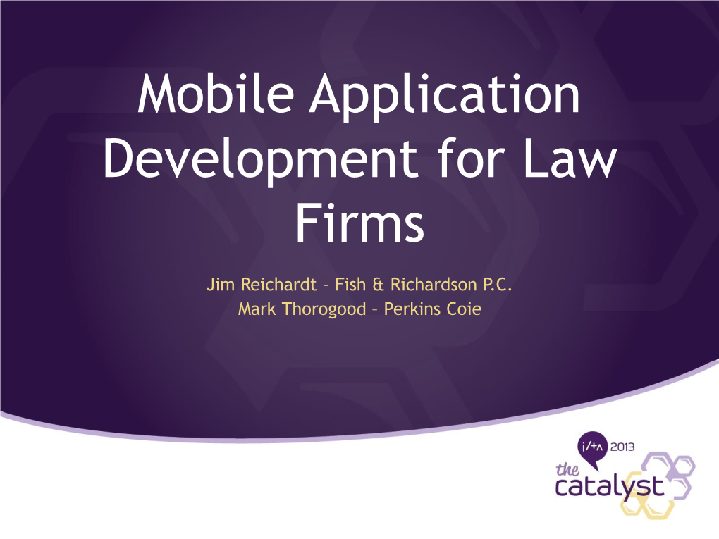 Mobile Application Development for Law Firms