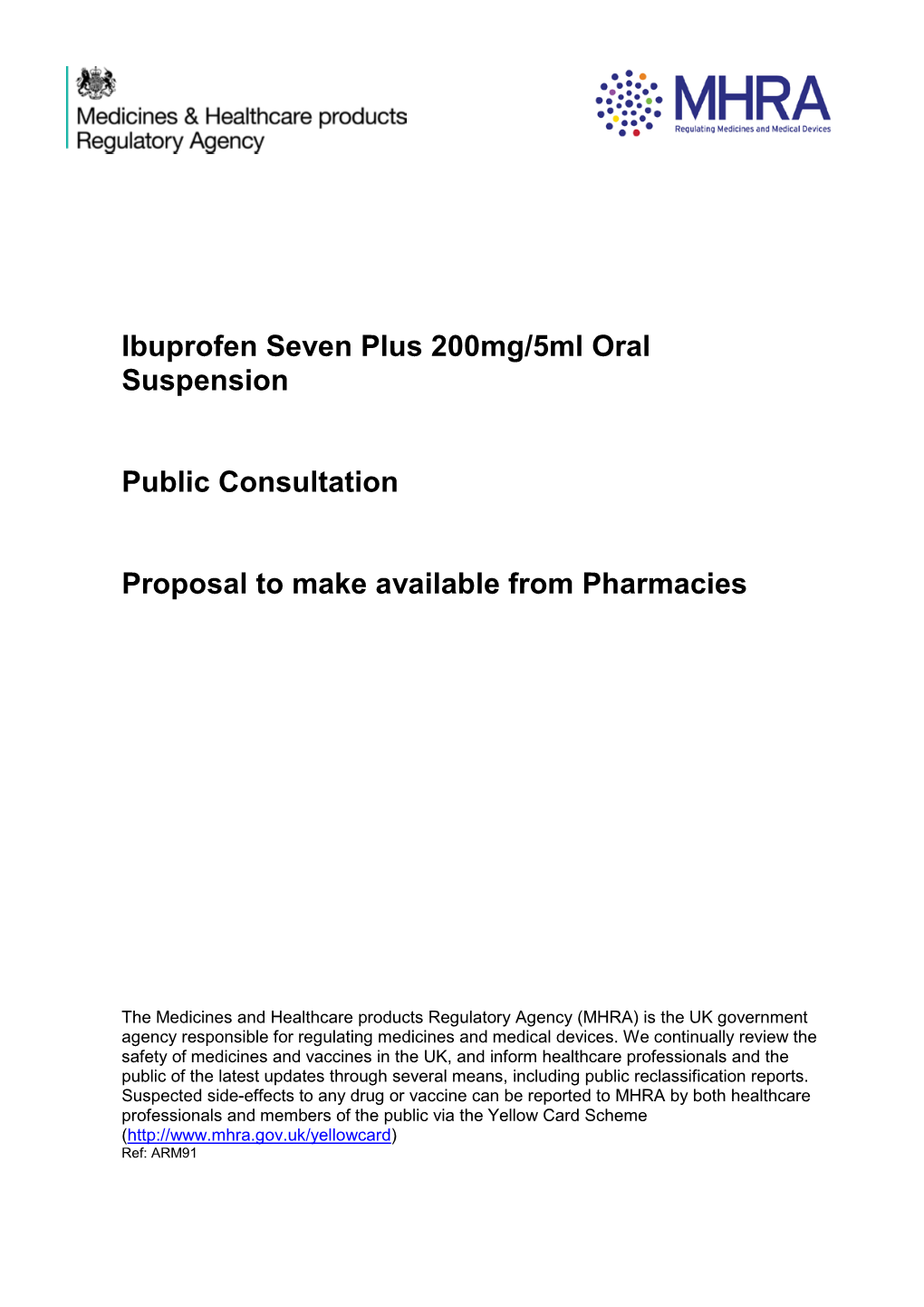 Ibuprofen Seven Plus 200Mg/5Ml Oral Suspension