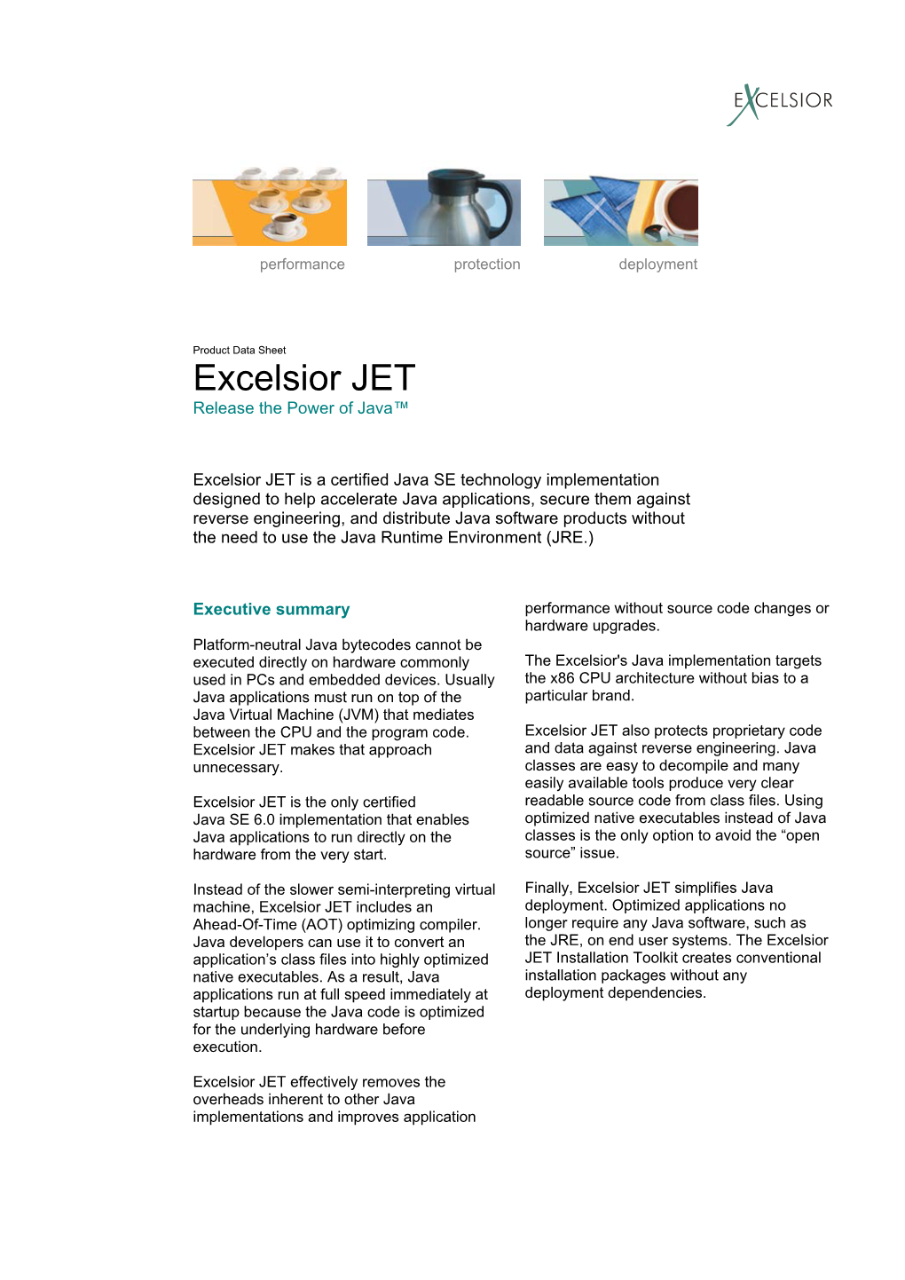 Excelsior JET Release the Power of Java™