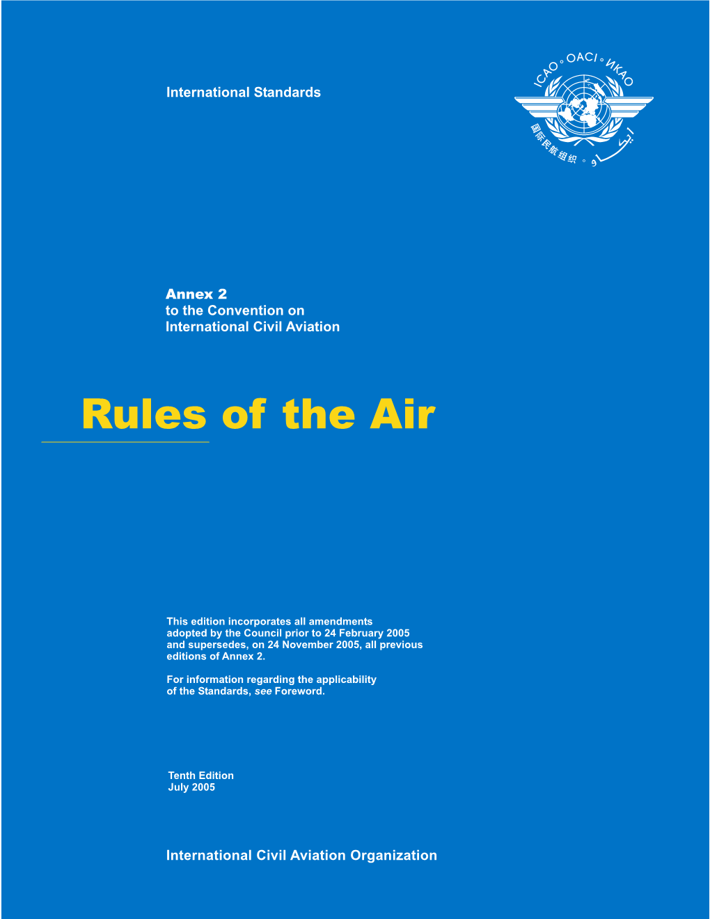 Annex 2 to the Convention on International Civil Aviation