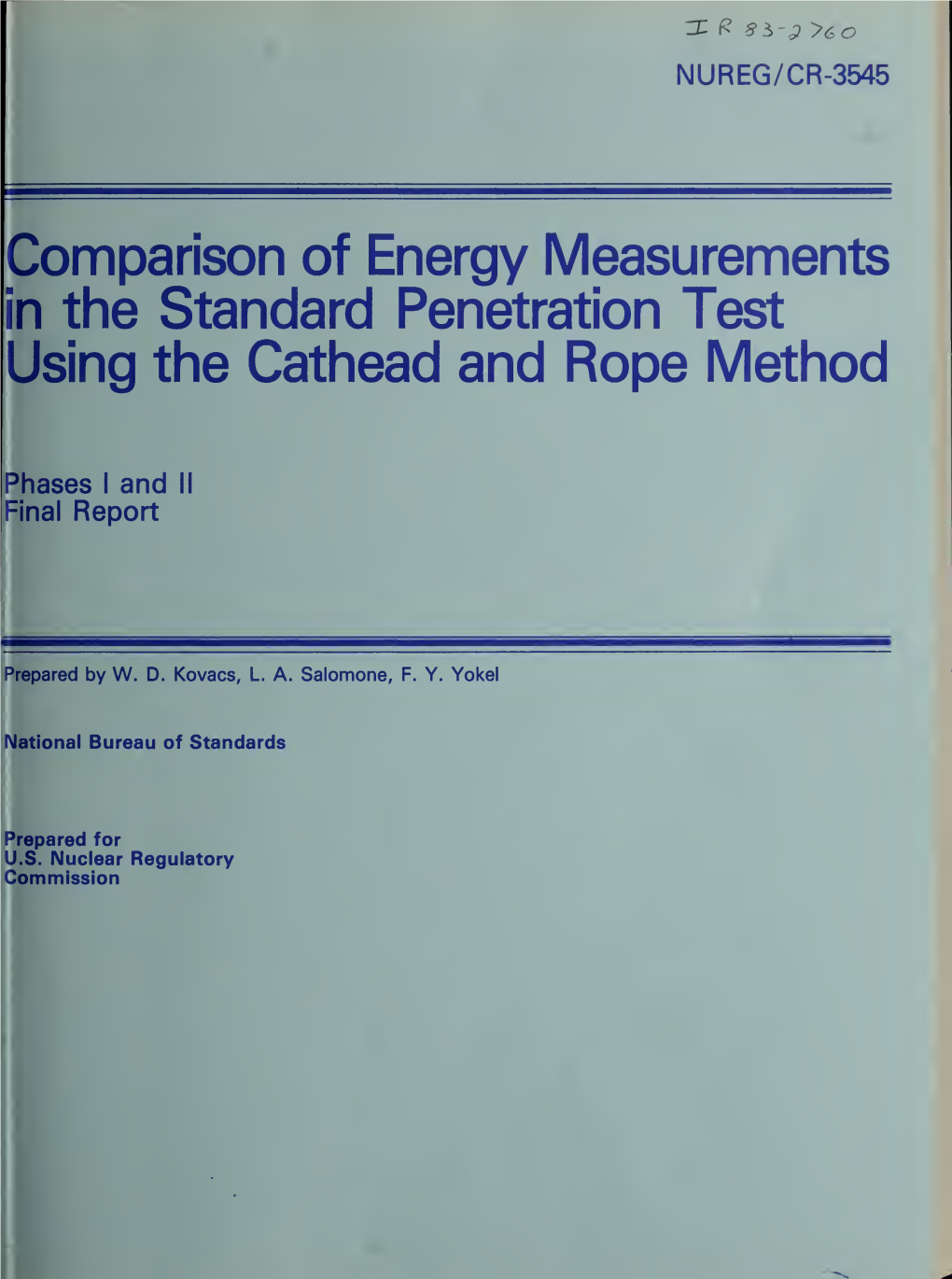 Comparison of Energy Measurements in the Standard Penetration Test Using the Cathead and Rope Method