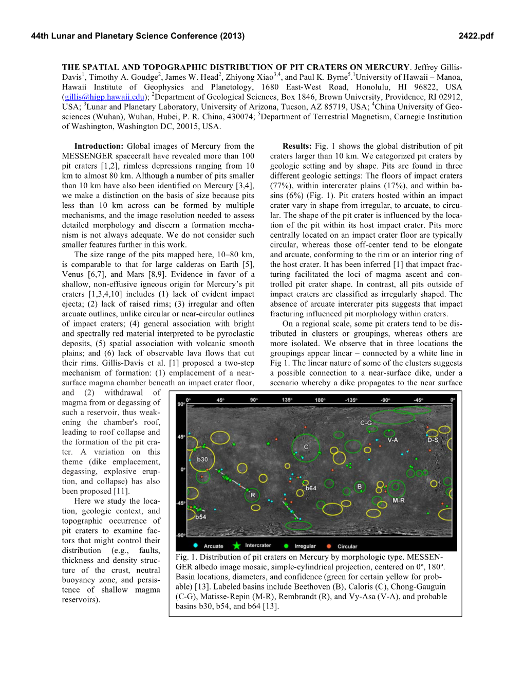 The Spatial and Topographic Distribution of Pit Craters on Mercury