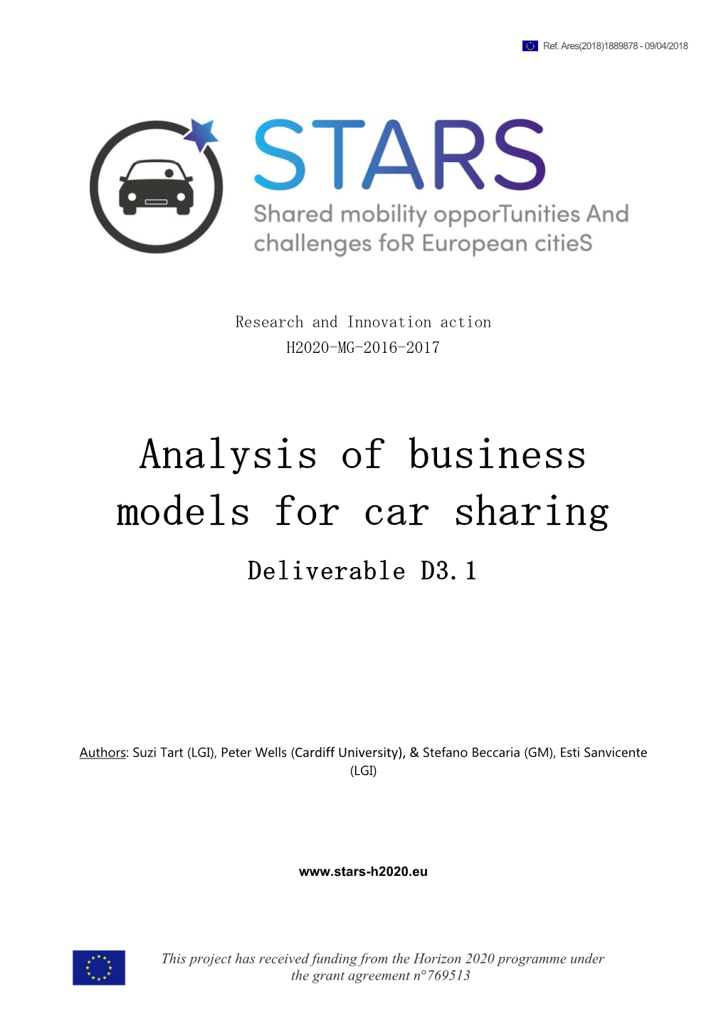D3.1 Analysis of Business Models for Car Sharing