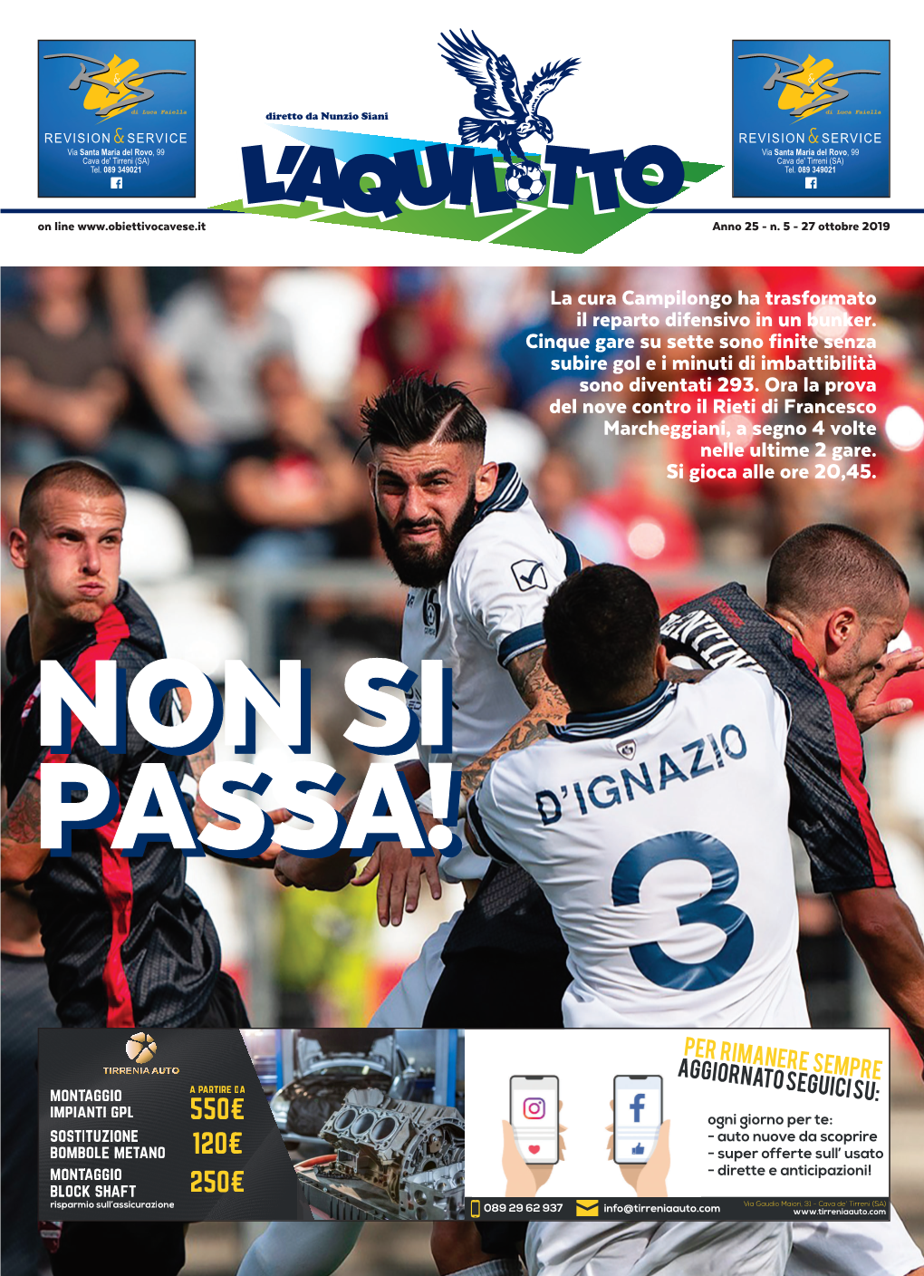 L'aquilotto N. 05-2019-2020.Qxp Layout 1 25/10/19 15:07 Pagina 1