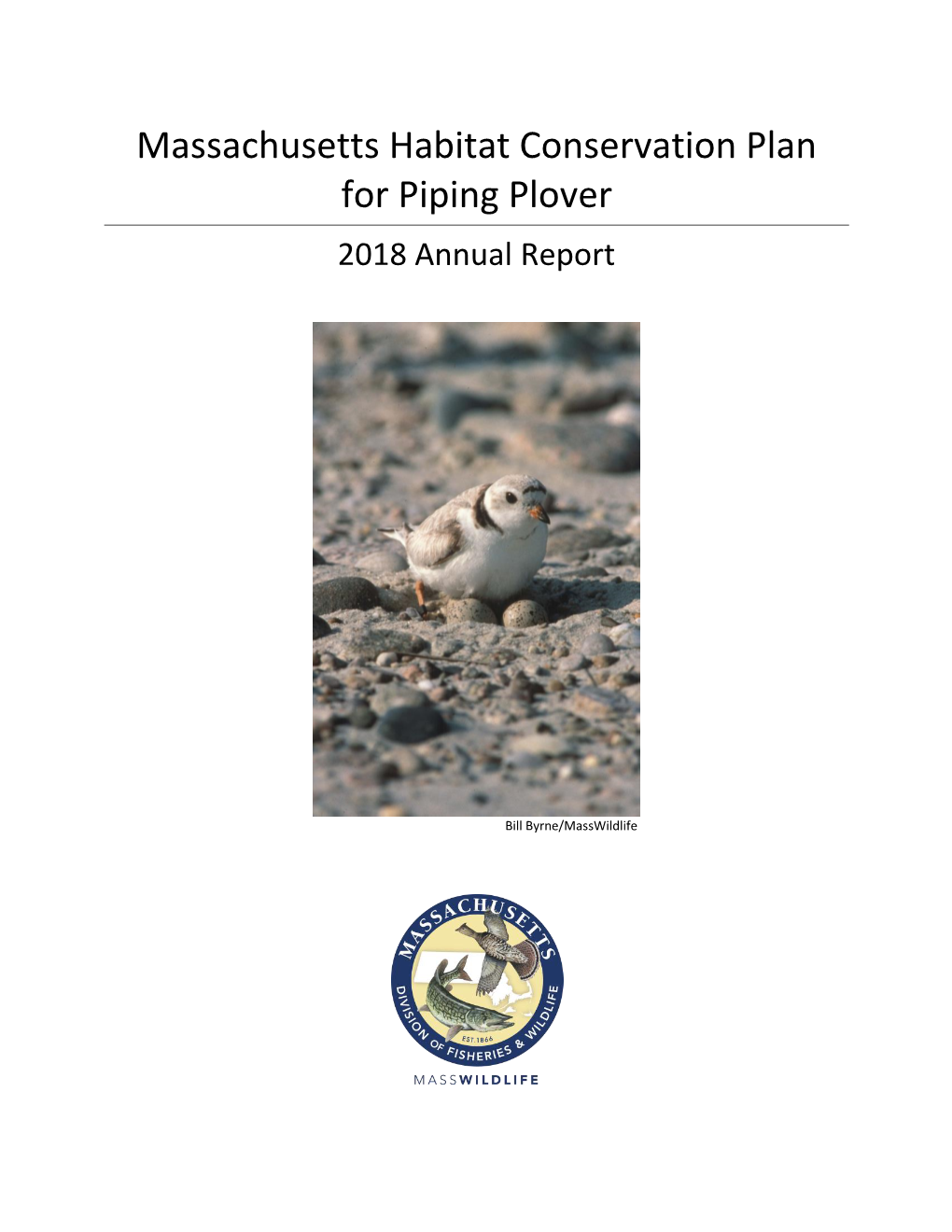 Massachusetts Habitat Conservation Plan for Piping Plovers, 2018