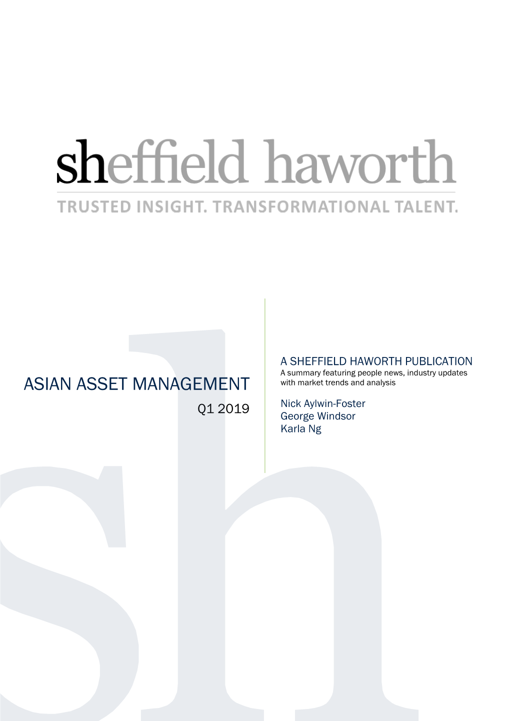 Asian Asset Management – Q1 2019