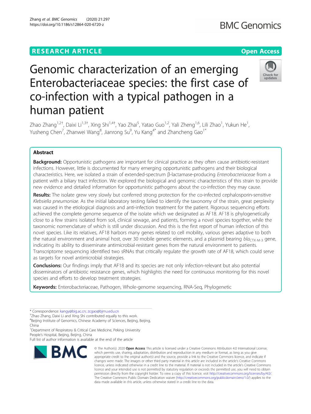 Genomic Characterization of an Emerging
