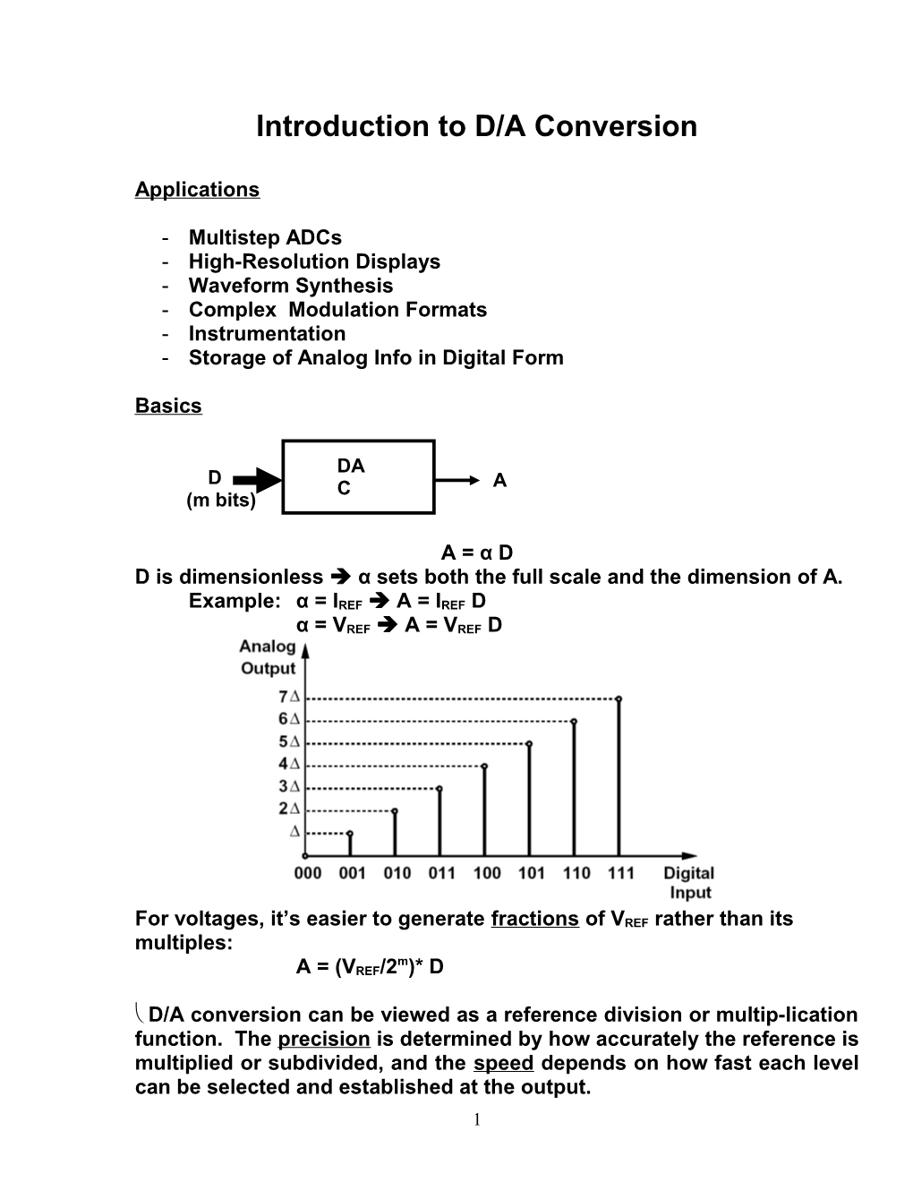 Introduction to Data Conversion