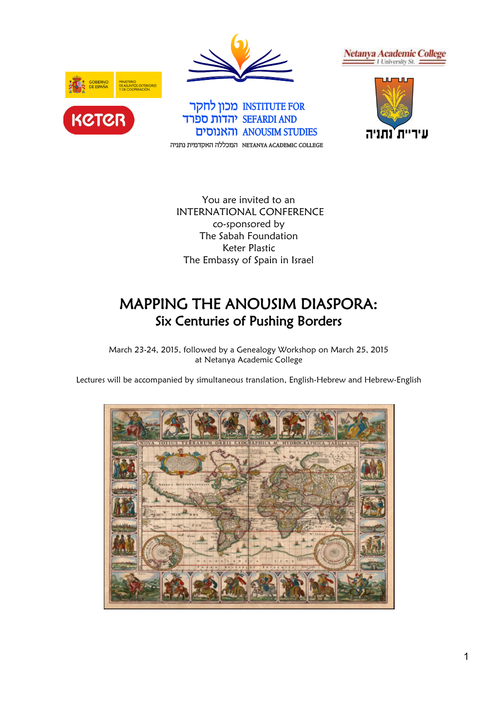 MAPPING the ANOUSIM DIASPORA: Six Centuries of Pushing Borders