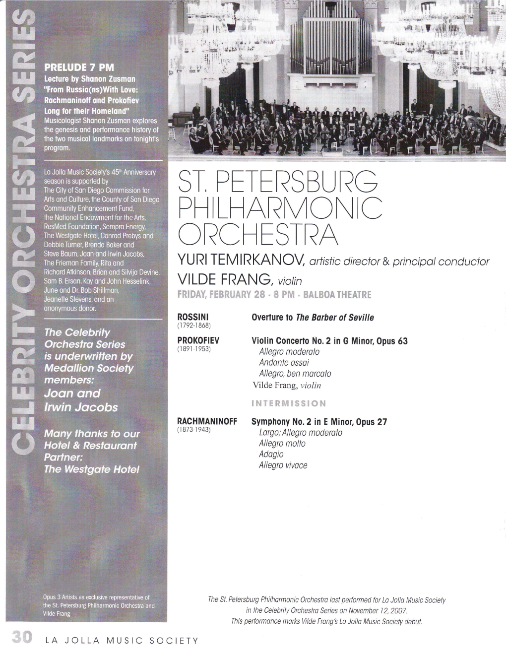 St. Petersburg Philharmonic Program