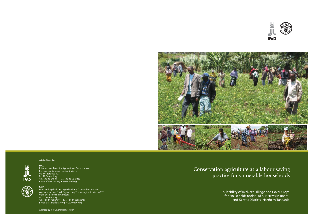 Conservation Agriculture As a Labour Saving Practice for Vulnerable Households