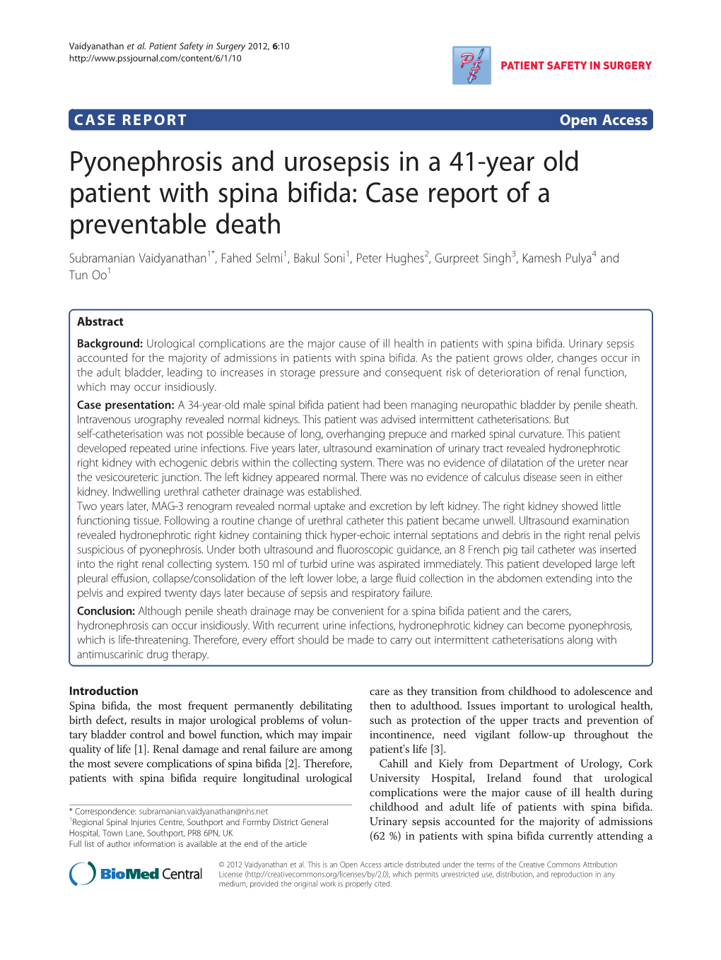 Pyonephrosis and Urosepsis in a 41-Year Old Patient
