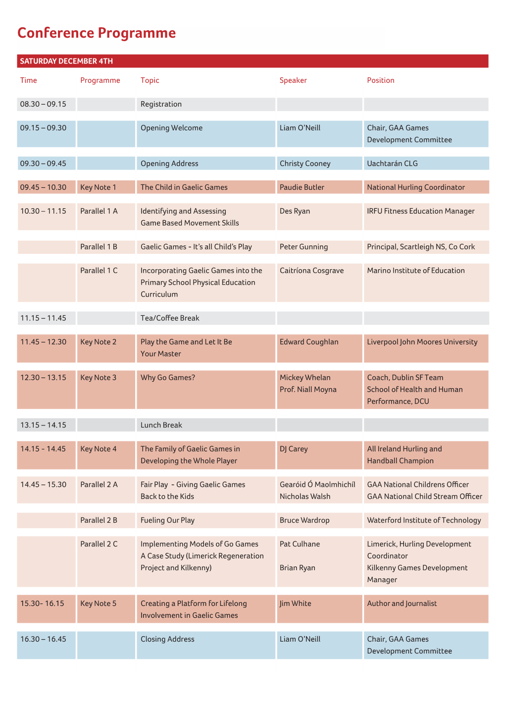 Confere Conference Programme