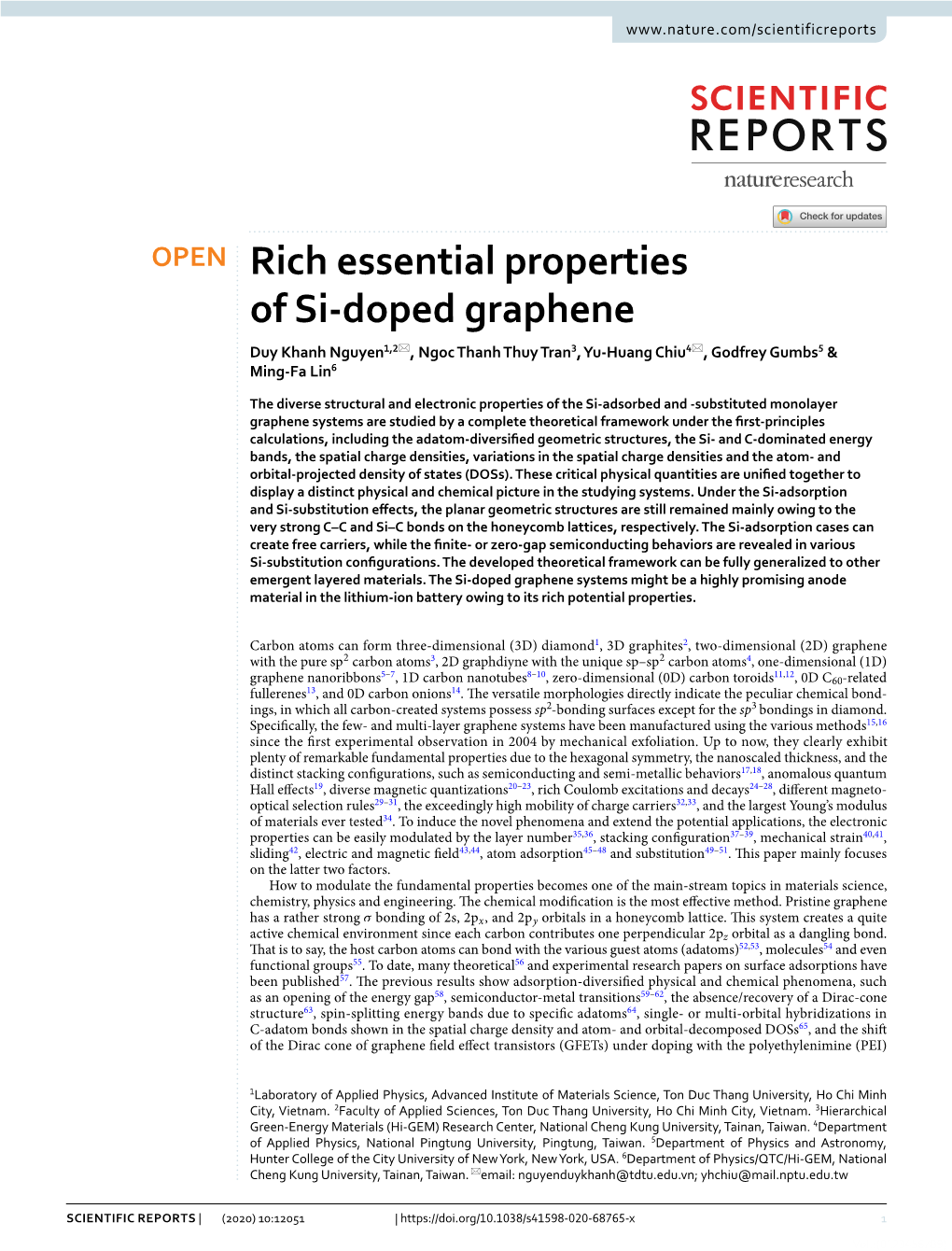 Rich Essential Properties of Si-Doped Graphene