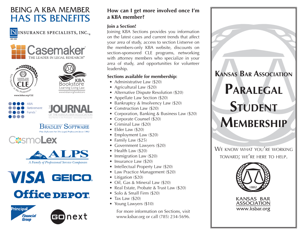 Paralegal Student Membership HAS ITS