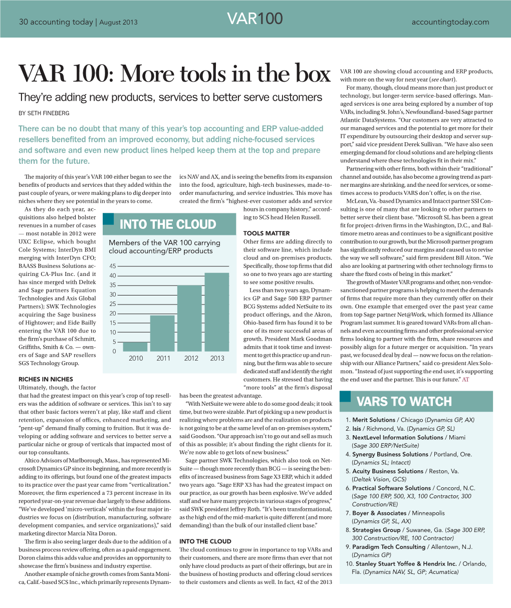 Top 100 VAR by Accounting Today