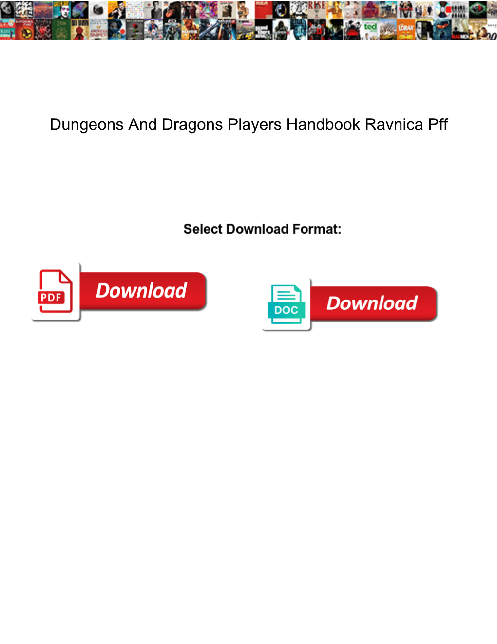 Dungeons and Dragons Players Handbook Ravnica Pff