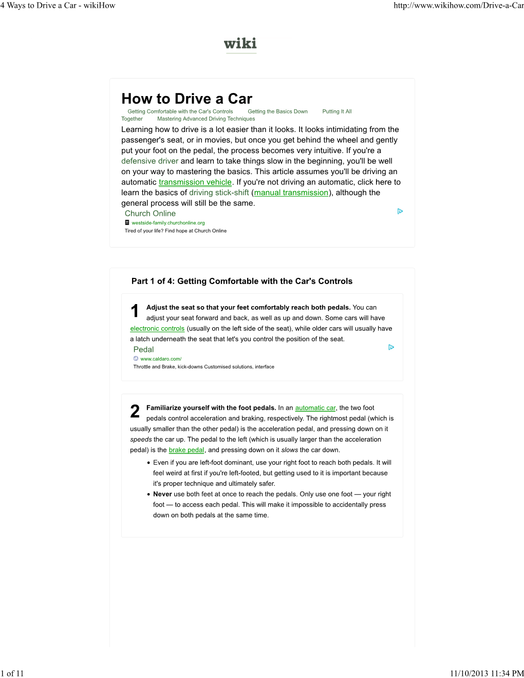 4 Ways to Drive a Car - Wikihow