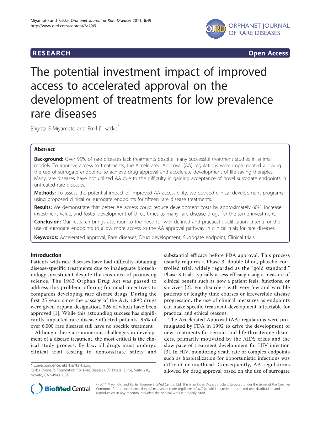 The Potential Investment Impact of Improved Access to Accelerated